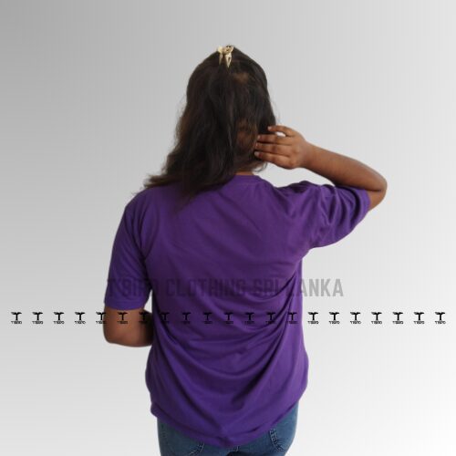 Bold & Basic Dark Purple Unisex T-Shirt - Image 2